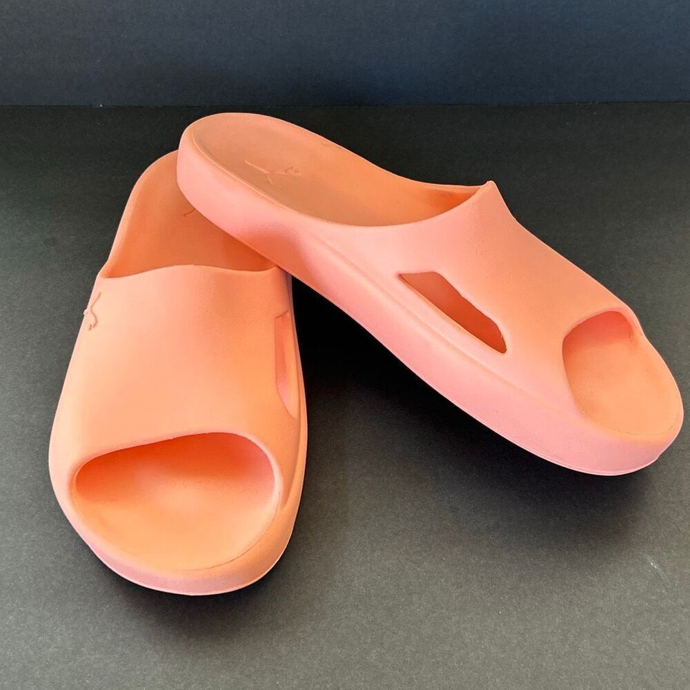 Puma Shibui Cat Slides Mens Sz 11 Orange Peach Slip on Sandals